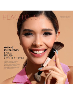 Juego de Brochas de Maquillaje Doble Punta Jessup T508 3 Piezas 2