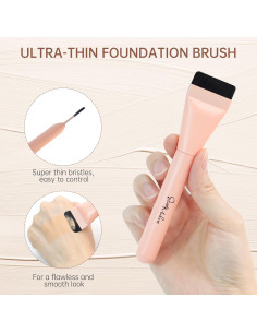 Brochas de Base Ultra Finas START MAKERS 2 Pcs Rosa Amarillo 2