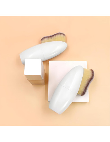 Pincel Kabuki de Base Coshine Blanco Alta Densidad