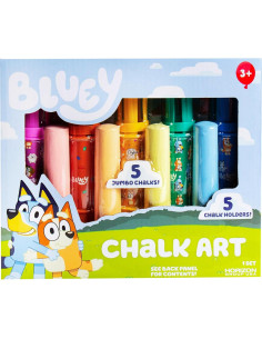 Tizas de Acera Jumbo Bluey - Paquete de 5 Colores Vibrantes 2
