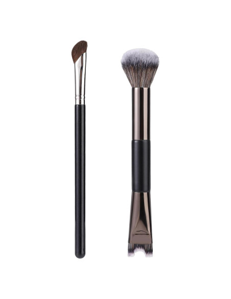 Juego de 2 brochas contorno nariz Lyreh - Fibras sintéticas