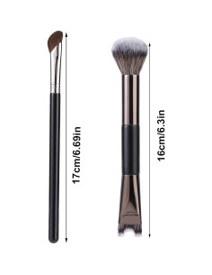 Juego de 2 brochas contorno nariz Lyreh - Fibras sintéticas 2