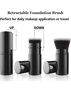 Brocha de Maquillaje Retráctil Falliny Kabuki Portátil 8,79 cm 2