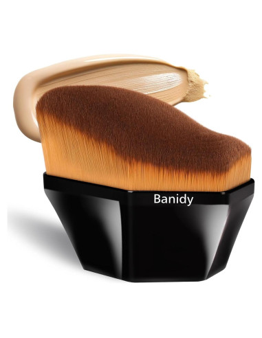 Brocha de Base Premium Banidy Hexagonal Negra 8,71x5,79cm
