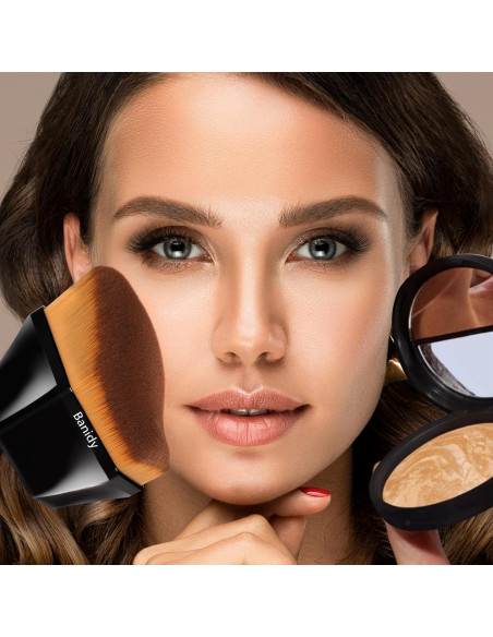 Brocha de Base Premium Banidy Hexagonal Negra 8,71x5,79cm