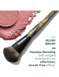 Brocha para Rubor C41 Rose y Ben Beauty - Angulada, Vegana 2