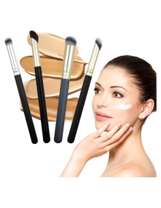 Juego de 4 Brochas Correctoras Auswalar para Maquillaje