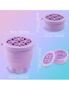 Alfombrilla Limpiadora de Brochas Ranphykx Púrpura 2 en 1 2