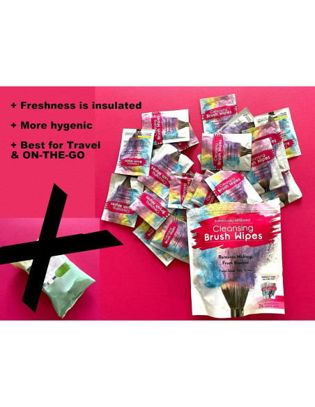 24 Toallitas de Limpieza de Brochas Evriholder - Rápidas y Prácticas