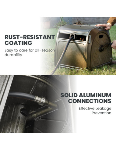 Carrete de Manguera Giraffe Tools SW5 Metal 150 pies Verde