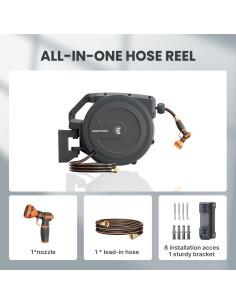 Carrete de Manguera Retráctil Giraffe Tools AW30 1/2" x 30m 2