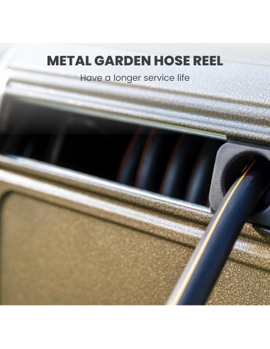 Carrete de Manguera Giraffe Tools SW5 Metal 150 pies Verde