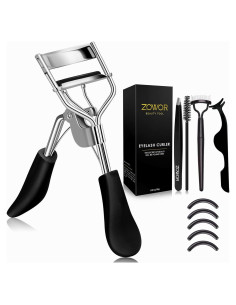 Rizador de Pestañas Zowor 6 en 1 con 5 Almohadillas Negros