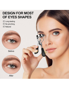 Rizador de Pestañas Zowor 6 en 1 con 5 Almohadillas Negros 2