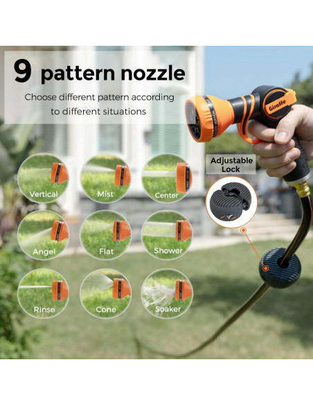 Carrete de Manguera Giraffe Tools 27,43m Soporte Metal Gris