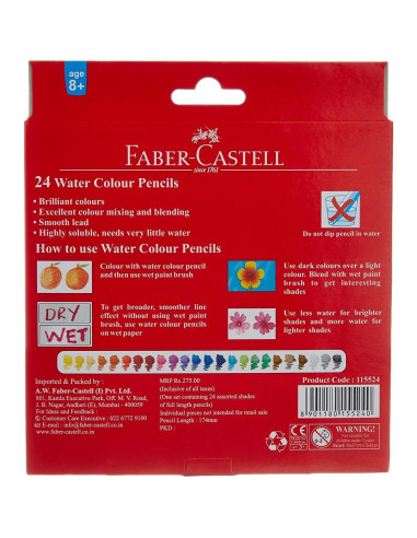 Lápices de Acuarela Faber-Castell 24 Colores Premium