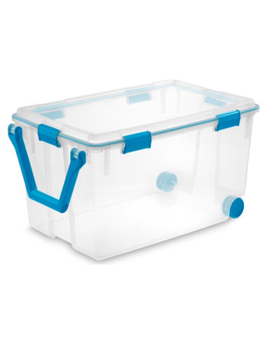 Caja de Almacenamiento Sterilite 120 Qt con Ruedas y Tapa