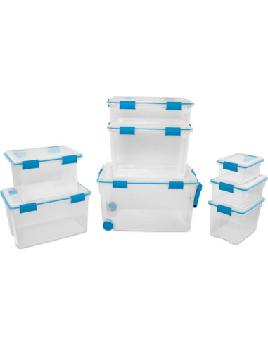 Caja de Almacenamiento Sterilite 120 Qt con Ruedas y Tapa