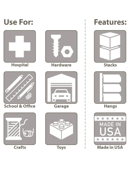 Bins de Almacenamiento Apilables Akro-Mils 30230, 12 Piezas