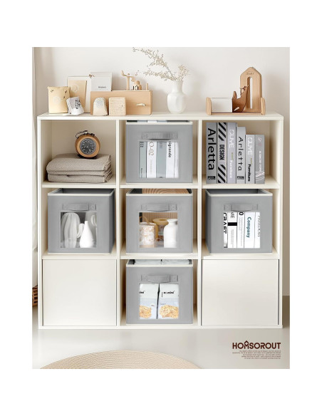 Cestas de Almacenamiento Homsorout 26,9x26,9x26,9 cm Juego de 6 Cestas de Almacenamiento Homsorout 26,9x26,9x26,9 cm Juego de 6