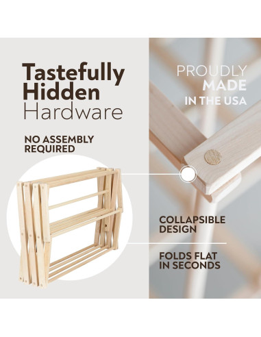 Estante Secar Ropa Plegable Pennsylvania Woodworks 132 cm