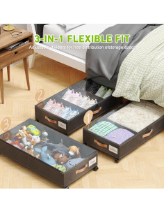 Contenedores de Almacenamiento Bajo la Cama LESHZHEN 2 Pzas 2