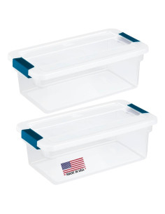 Cajas de Almacenamiento Plástico Tribello 6 Cuartos Apilables