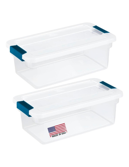 Cajas de Almacenamiento Plástico Tribello 6 Cuartos Apilables