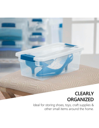 Cajas de Almacenamiento Plástico Tribello 6 Cuartos Apilables