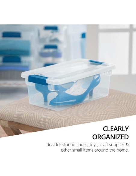 Cajas de Almacenamiento Plástico Tribello 6 Cuartos Apilables