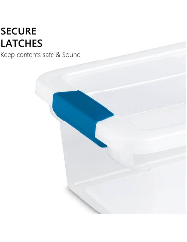 Cajas de Almacenamiento Plástico Tribello 6 Cuartos Apilables