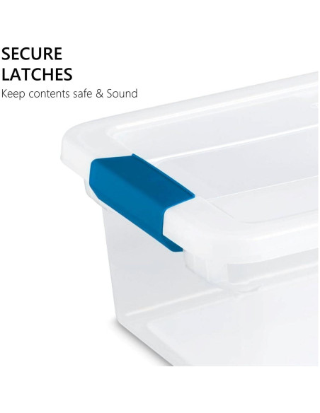 Cajas de Almacenamiento Plástico Tribello 6 Cuartos Apilables