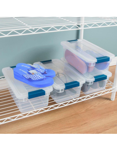 Cajas de Almacenamiento Plástico Tribello 6 Cuartos Apilables