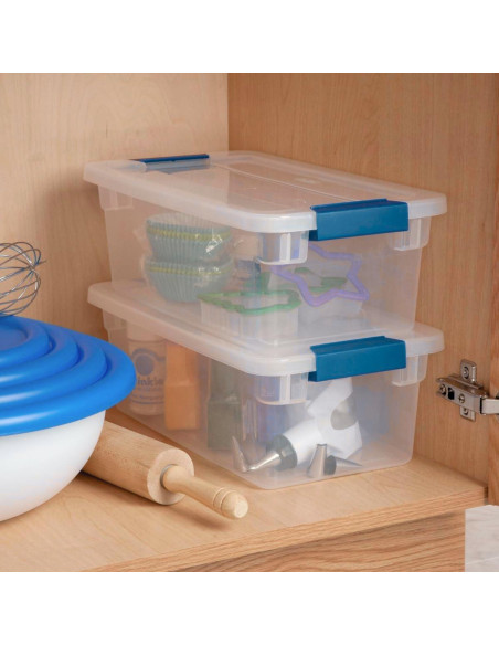 Cajas de Almacenamiento Plástico Tribello 6 Cuartos Apilables