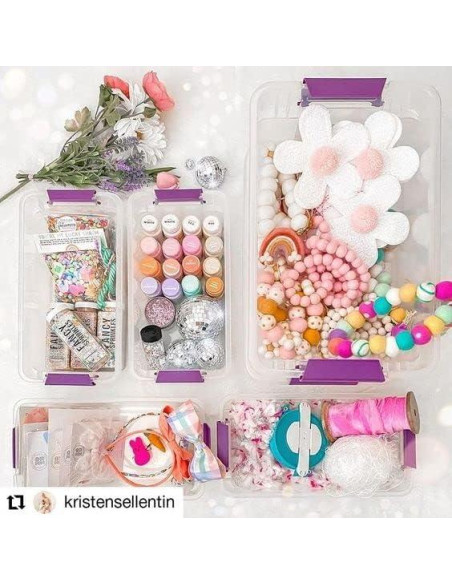 Cajas de Almacenamiento Plástico Tribello 6 Cuartos Apilables