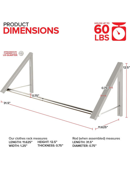 Perchero Plegable Doble Stock Your Home con Barra 27kg