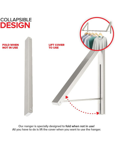 Perchero Plegable Doble Stock Your Home con Barra 27kg