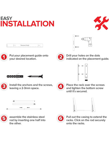 Perchero Plegable Doble Stock Your Home con Barra 27kg