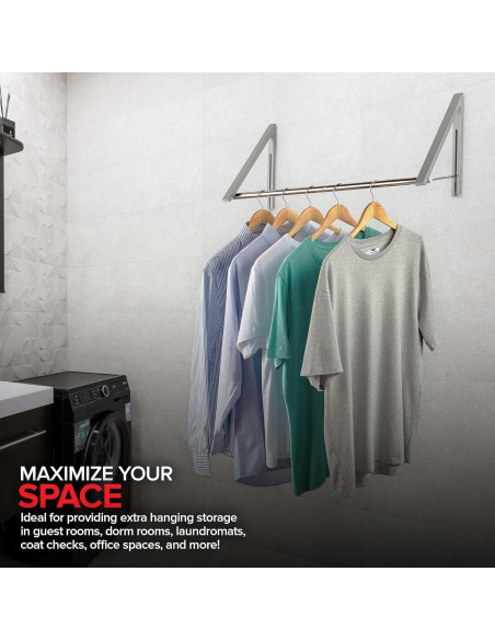 Perchero Plegable Doble Stock Your Home con Barra 27kg