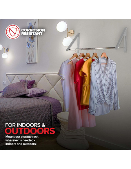 Perchero Plegable Doble Stock Your Home con Barra 27kg