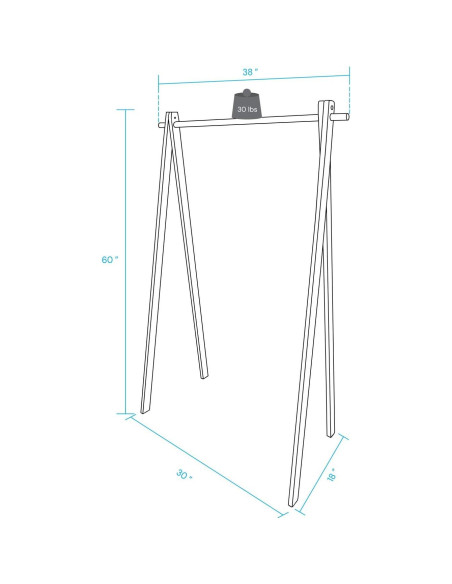 Perchero de Madera Casual Home Plegable 152 cm Natural
