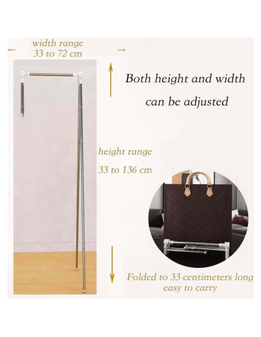 Perchero de Ropa Plegable Heekaby Acero Inoxidable 134 cm