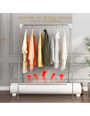 Perchero de Ropa Plegable Heekaby Acero Inoxidable 134 cm