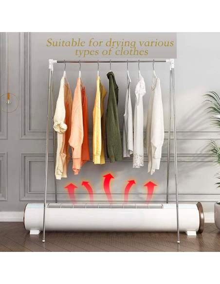 Perchero de Ropa Plegable Heekaby Acero Inoxidable 134 cm