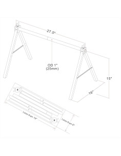 Soporte Plegable para Bobinas de Alambre JXHONG 30" 220 lbs 2