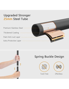 Perchero Doble Barra Gewudraw Metal Negro 163 cm Rodante 2