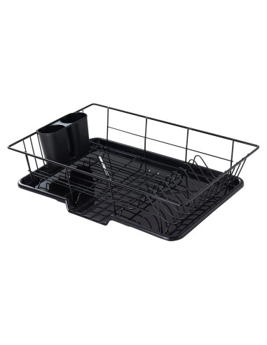 Escurridor de Platos 3 Piezas Sweet Home Negro 1,11 kg