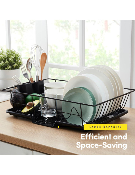 Escurridor de Platos 3 Piezas Sweet Home Negro 1,11 kg
