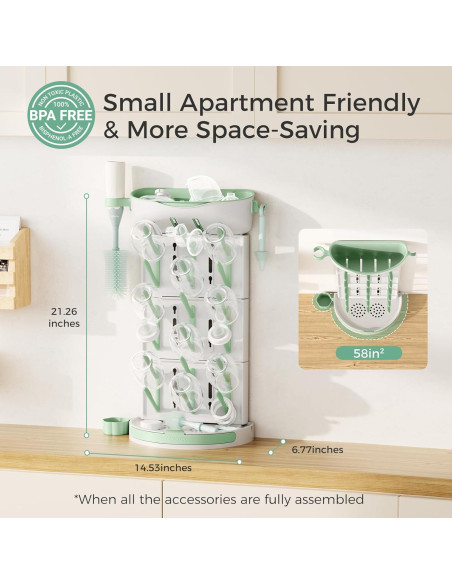 Estante Secado Botellas Momcozy DK01 para 18 Botellas