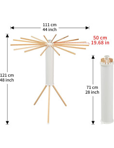 Soporte de Secado de Ropa JOOM Plegable 20 kg Madera 2